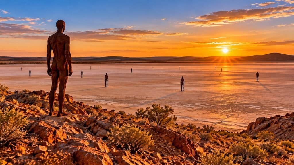 lake ballard sculptures golden quest